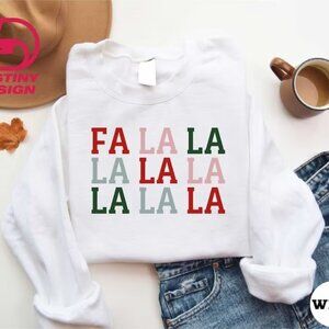 Christmas Sweatshirt Fun Christmas Sweatshirt Fa La La La La Sweatshirt 73